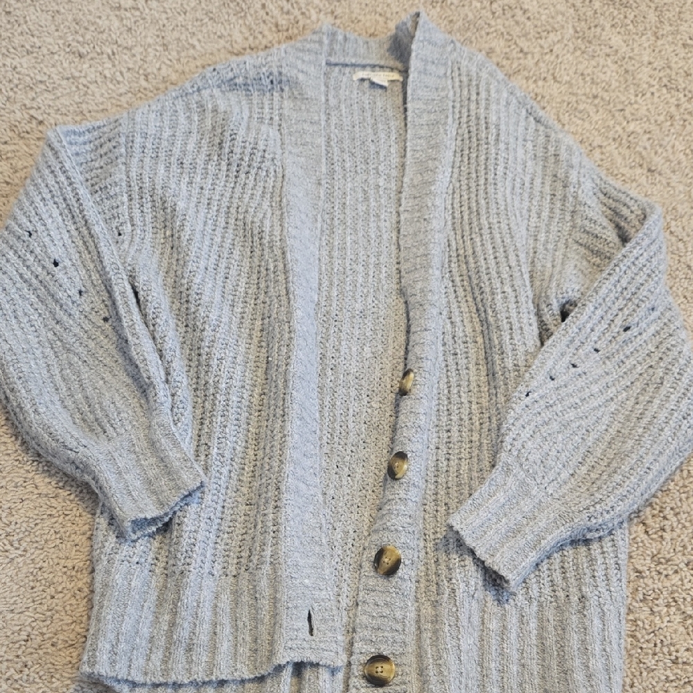 American Eagle Grey Mid-Length Cardigan Size Xtra Small